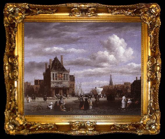 framed  Jacob van Ruisdael The Dam Square in Amsterdam, ta009-2